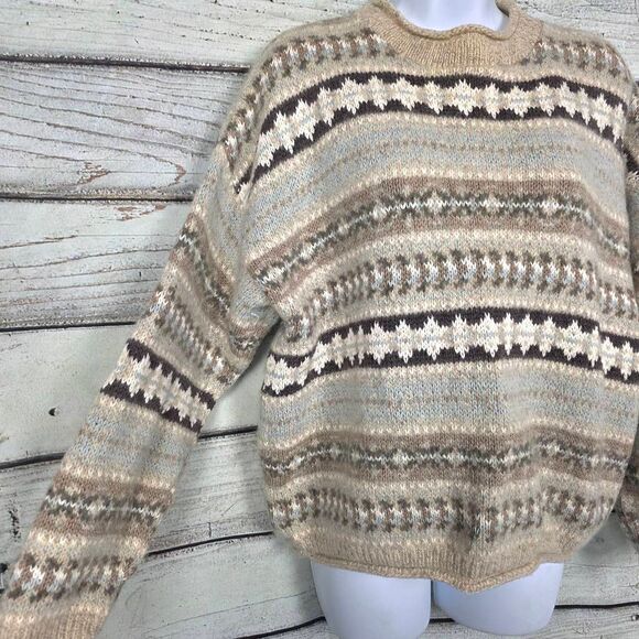 Woolrich Vintage Women’s Large Wool Nordic Sweater USA - Picture 2 of 9